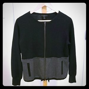 JCrew zippered cardigan sz S